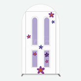 Aperturee Aperturee Purple Floral Decor Door Birthday Arch Backdrop